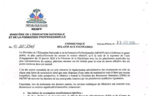 Haïti-Éducation : Le MENFP dénonce des fraudes dans la régularisation des enseignants