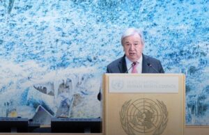 In Geneva, UN leader warns about a " brutal offensive" against human rights