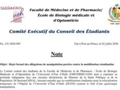 The Central Committee of Medical Students of UEH rejects any charge of manipulation